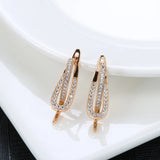 Modern 585 Zircon English Earrings