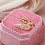Modern 585 Zircon English Earrings