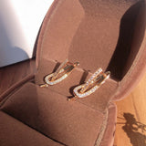 Modern 585 Zircon English Earrings