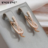Modern 585 Zircon English Earrings