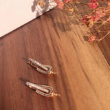 Modern 585 Zircon English Earrings