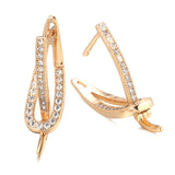 Modern 585 Zircon English Earrings