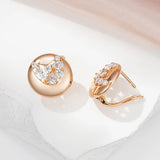 Elegant 585 Zircon Water Drop Earrings