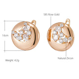 Elegant 585 Zircon Water Drop Earrings