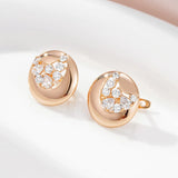 Elegant 585 Zircon Water Drop Earrings
