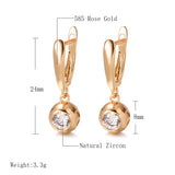 Round Zircon Pendant Earrings Christmas Gift Jewelry