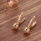 Round Zircon Pendant Earrings Christmas Gift Jewelry