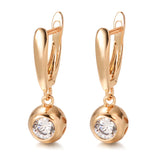 Round Zircon Pendant Earrings Christmas Gift Jewelry