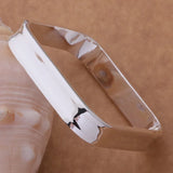 Hot S925 Sterling Silver Small Square Bracelet
