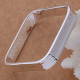 Hot S925 Sterling Silver Small Square Bracelet
