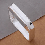 Hot S925 Sterling Silver Small Square Bracelet