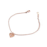Love Heart Rose Chain Bracelets for Women Charms Women's Bracelet Engagement