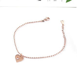 Love Heart Rose Chain Bracelets for Women Charms Women's Bracelet Engagement