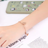 Love Heart Rose Chain Bracelets for Women Charms Women's Bracelet Engagement