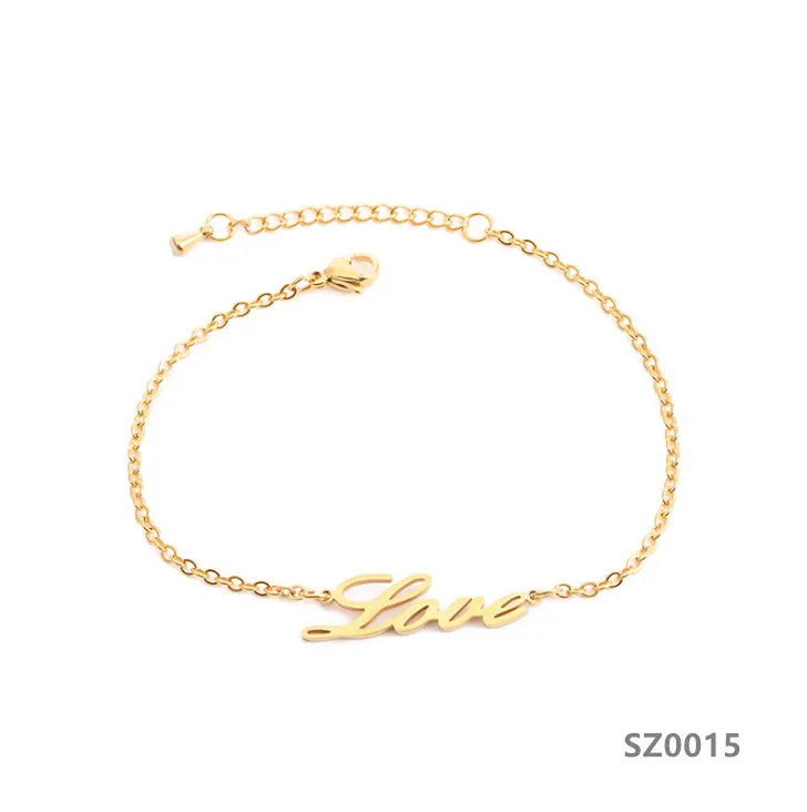 Love Heart Charm Bracelet for Women Engagement