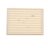 SZanban Velvet Ring Trays Jewelry Holder Box 10 Slots Earring Organizer - Beige