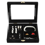 12 Grids Jewelry Storage Organizer Necklaces Bracelets Display Box-Black