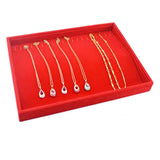 Large Necklace Jewelry Display Tray Box Stand Holder with 20 Hooks