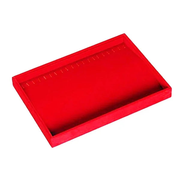 Large Necklace Jewelry Display Tray Box Stand Holder with 20 Hooks