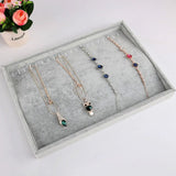 Large Necklace Jewelry Display Tray Box Stand Holder with 20 Hooks