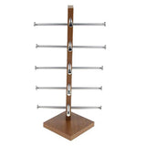 5-Layer Wooden Sunglasses Display Stand