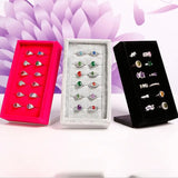 7 Slots Velvet Ring Organizer Drawer Jewelry Tray Storage Counter