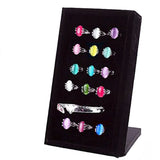Velvet Jewelry Rings Display Stand Tray 7 Slots Case Jewelry Storage Box