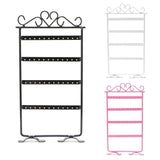 Metal Earrings Holder Rack Jewelry Display Organizer, White