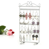 Metal Earrings Holder Rack Jewelry Display Organizer, White