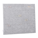 Gray Velvet Earrings Display Organizer Stand