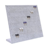 Gray Velvet Earrings Display Organizer Stand