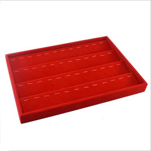 Grey/Red Velvet Earring Display Organizer for Store Counter Show