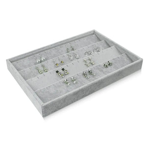 Grey/Red Velvet Earring Display Organizer for Store Counter Show