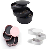 4-Layer Jewelry Accessory Organizer Box Travel Storage 360 Rotating Case