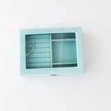 Vintage Earring Organizer Box Velvet Jewelry Tray Showcase Display