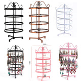 Metal Rotating Earring Holder Jewelry Stand Display Rack