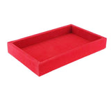 Red Jewelry Trays Velvet Inserts Catch All Display Tray Case