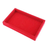 Red Jewelry Trays Velvet Inserts Catch All Display Tray Case