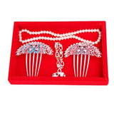Red Jewelry Trays Velvet Inserts Catch All Display Tray Case