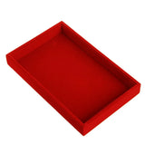 Red Jewelry Trays Velvet Inserts Catch All Display Tray Case
