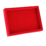 Red Jewelry Trays Velvet Inserts Catch All Display Tray Case