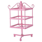 Rotating Earring Display 96 Holes 3-Layer Earring Holder Organizer Stand