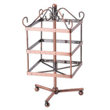 Rotating Earring Display 96 Holes 3-Layer Earring Holder Organizer Stand