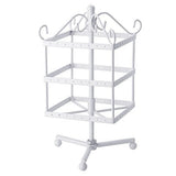 Rotating Earring Display 96 Holes 3-Layer Earring Holder Organizer Stand