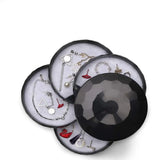 Rotating Jewelry Box Small Organizer Portable Storage Case for Rings Earrings