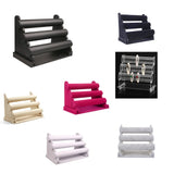 Triple Tier Velvet Jewelry Display Stand Bracelet Necklace Organizer