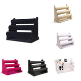 Triple Tier Velvet Jewelry Display Stand Bracelet Necklace Organizer