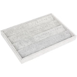 Velvet Jewelry Tray Earrings Organizer Storage Gray