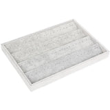 Velvet Jewelry Tray Earrings Organizer Storage Gray