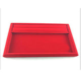 Velvet Jewelry Organizer Tray Box - Grey